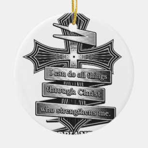 Adorno De Cerámica Biblia del cristiano del 4:13 de los filipenses de