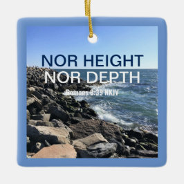 Adorno De Cerámica Biblia inspiradora frente a olas del mar Azul