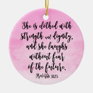 Adorno De Cerámica Biblia para mujer cristiana de los proverbios 31