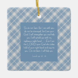 Adorno De Cerámica Biblia personalizable Verse Isaiah 41:10, 13