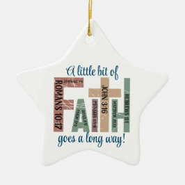 Adorno De Cerámica Bíblica de fe llena de color versus citación tipog