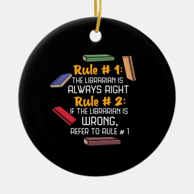 Adorno De Cerámica Bibliotecario (Frente)