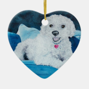 Adorno De Cerámica Bichon Frise