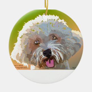 Adorno De Cerámica Bichon Frise