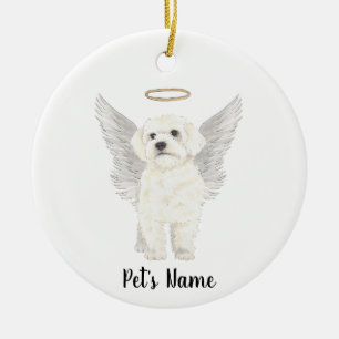 Adorno De Cerámica Bichon Havanese Maltese Perro Simpatía Memorial