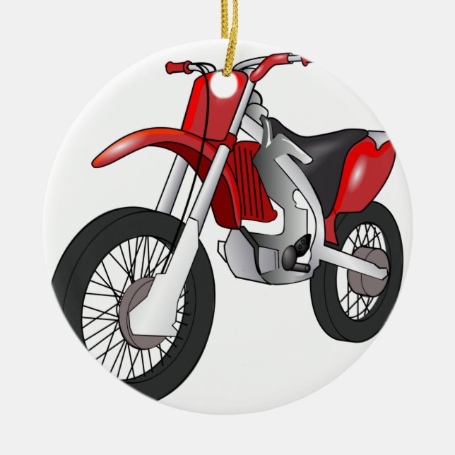 Adorno De Cerámica Bici de la suciedad (Frente)
