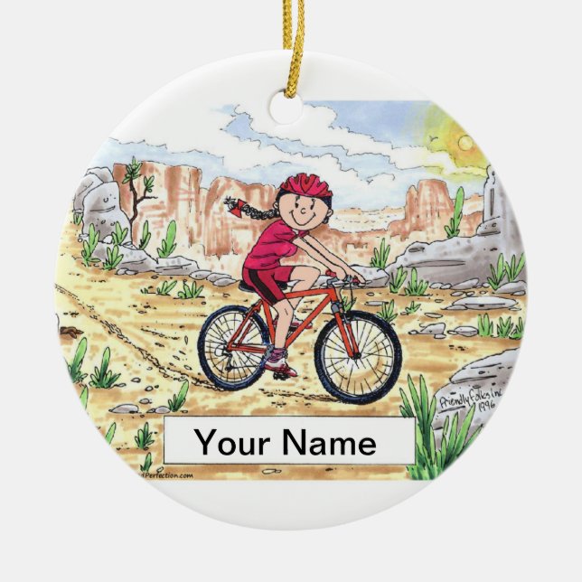 Adorno De Cerámica Bicicleta de montaña - Mujer (Frente)