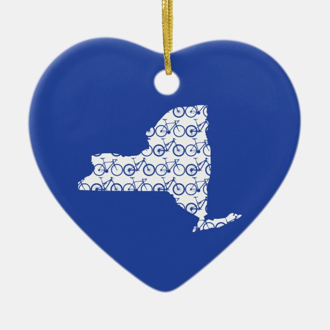 Adorno De Cerámica Bicicleta de Nueva York (Frente)