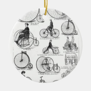 Adorno De Cerámica Bicicleta de rueda alta Penny Farthing