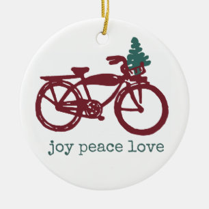 Adorno De Cerámica Bicicleta del vintage y diseño del árbol de