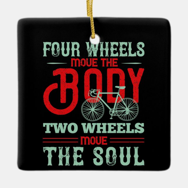 Adorno De Cerámica Bicicleta - Dos ruedas mueven el alma (Anverso)