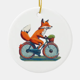 Adorno De Cerámica Bicicleta Fox
