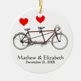 Adorno De Cerámica Bicicleta Tandem Antigua y Bonita Personalizada pa
