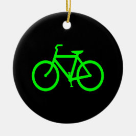 Adorno De Cerámica Bicicleta Verde Lima