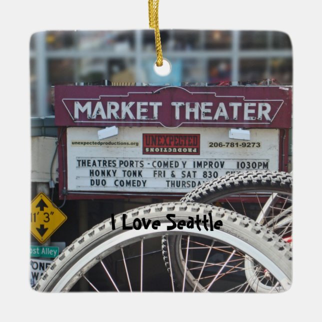 Adorno De Cerámica Bicicletas en el teatro (Anverso)