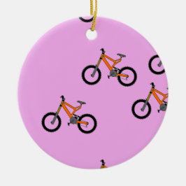 Adorno De Cerámica Bicicletas en rosa