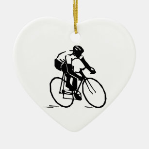 Adorno De Cerámica Bicyclist/ciclista/jinete
