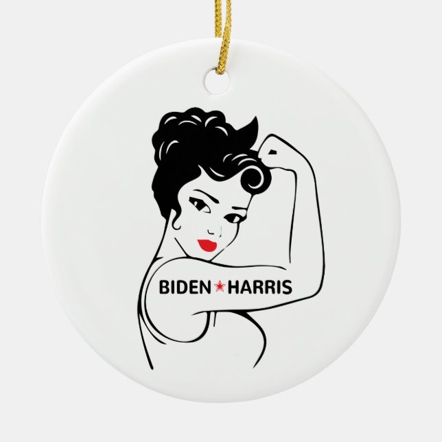 Adorno De Cerámica Biden Harris 2020 - Joe Biden Kamala Harris (Frente)