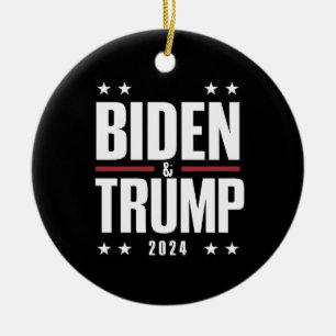Adorno De Cerámica Biden Trump 2024 Divertida Elección Presidencial V