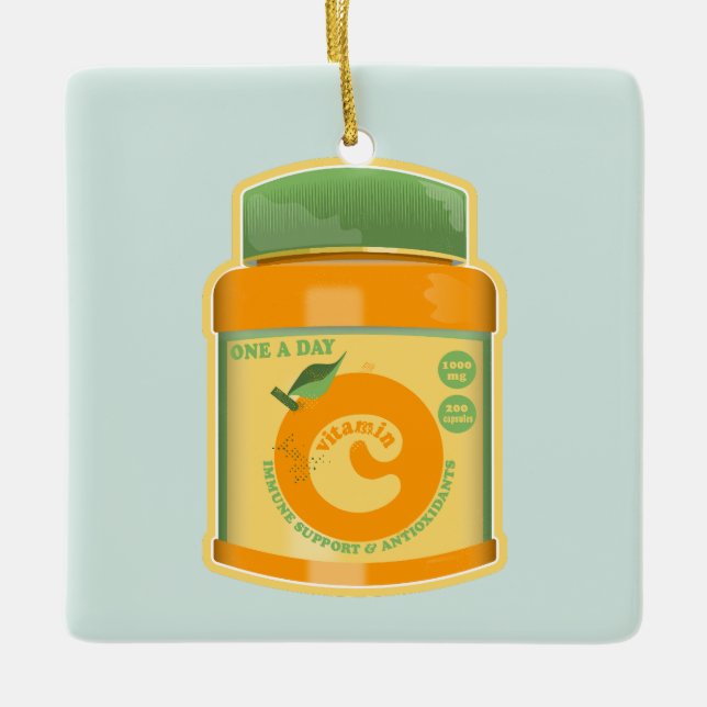 Adorno De Cerámica Bienestar de la vitamina C (Anverso)