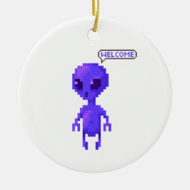 Adorno De Cerámica Bienvenida de Pixel Alien Gaming
