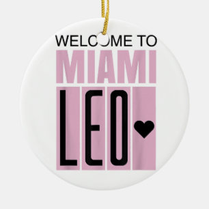 Adorno De Cerámica Bienvenido a Miami Leo 10 - GOAT
