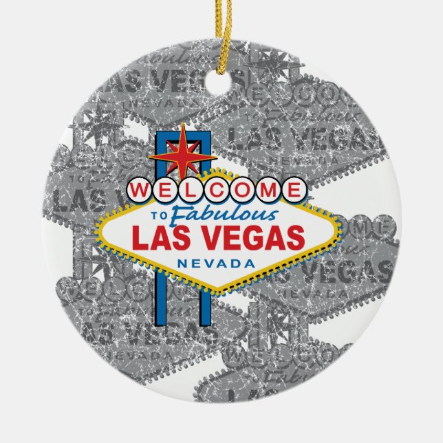 Adorno De Cerámica Bienvenidos a Fabulous Las Vegas (Frente)