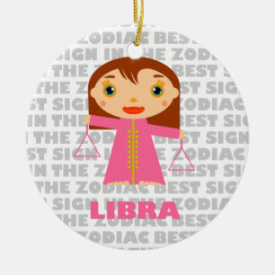 Adorno De Cerámica ¡Bienvenidos Libra Zodiac Baby!