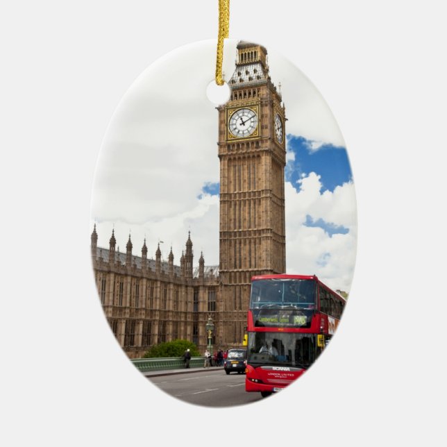 Adorno De Cerámica Big Ben (Frente)