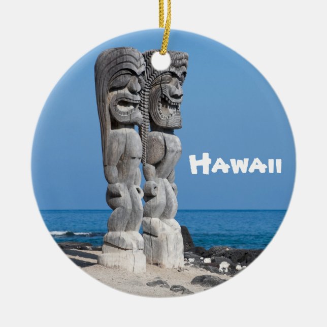 Adorno De Cerámica Big Island Tiki Keepsake (Frente)