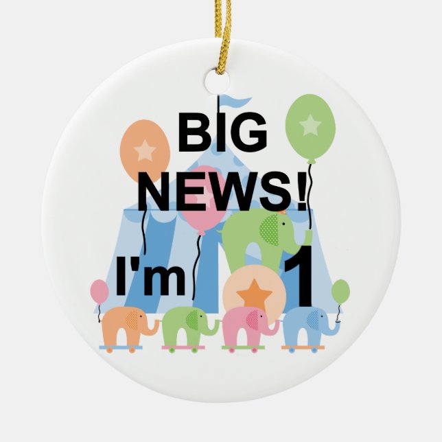 Adorno De Cerámica Big News Circus Camisetas y regalos de cumpleaños (Frente)