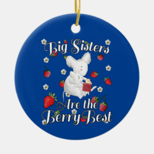 Adorno De Cerámica Big Sisters Berry Best - Pun de fresa de ratón