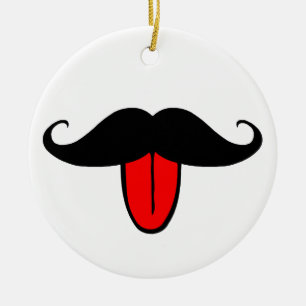 Adorno De Cerámica Bigote divertido