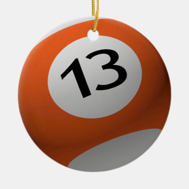 ADORNO DE CERÁMICA BILLIARD BALL NAVIDAD ORNAMENTE 13 (13) (Frente)