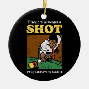 Adorno De Cerámica Billiard Snooker Retro