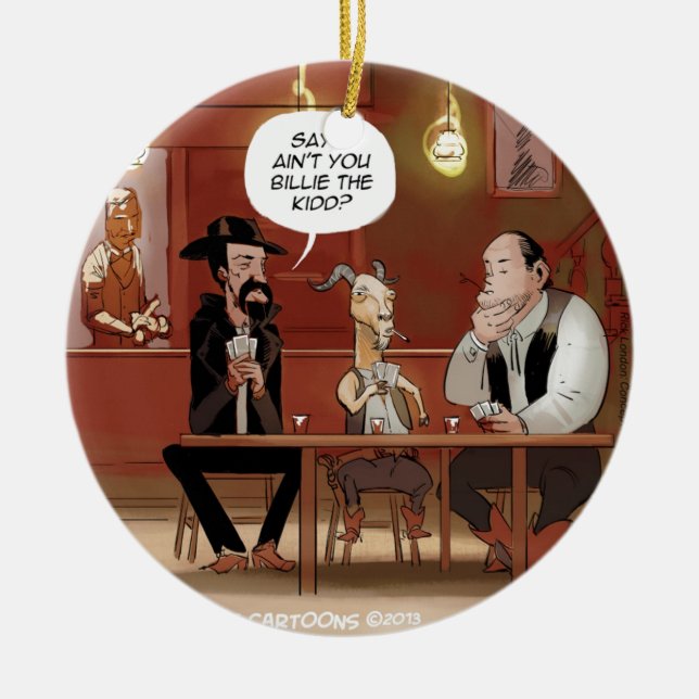 Adorno De Cerámica ¿Billy El Niño? Funny Goat Personalizado (Frente)