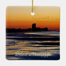 Adorno De Cerámica Biloxi Mississippi Sunrise