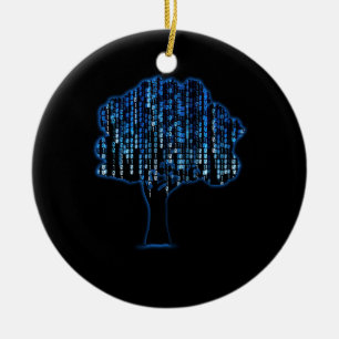 Adorno De Cerámica Binary Tree Coding Computer Programmer