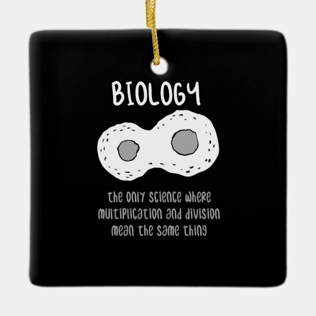 Adorno De Cerámica Biología - La biología El único regalo científico (Anverso)
