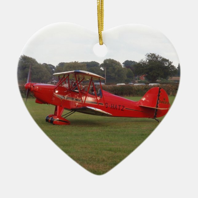 Adorno De Cerámica Biplano de Hatz (Frente)