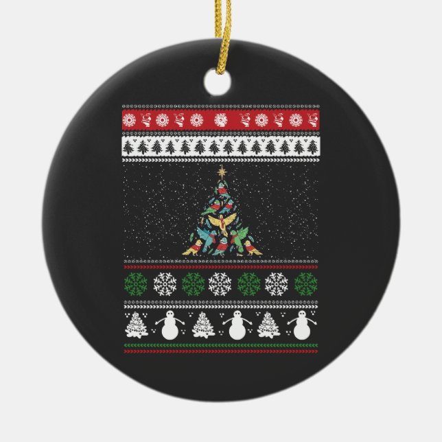 Adorno De Cerámica Bird Christmas Tree Bird Lover (Frente)