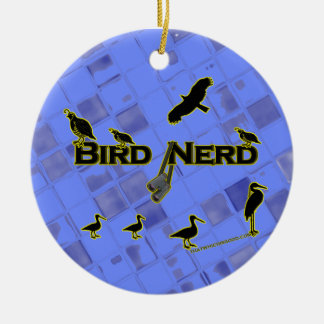 Adorno De Cerámica Bird Nerd Silhouette