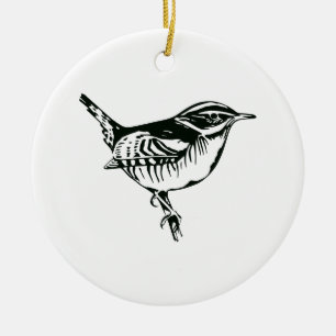 Adorno De Cerámica Bird Silhouette