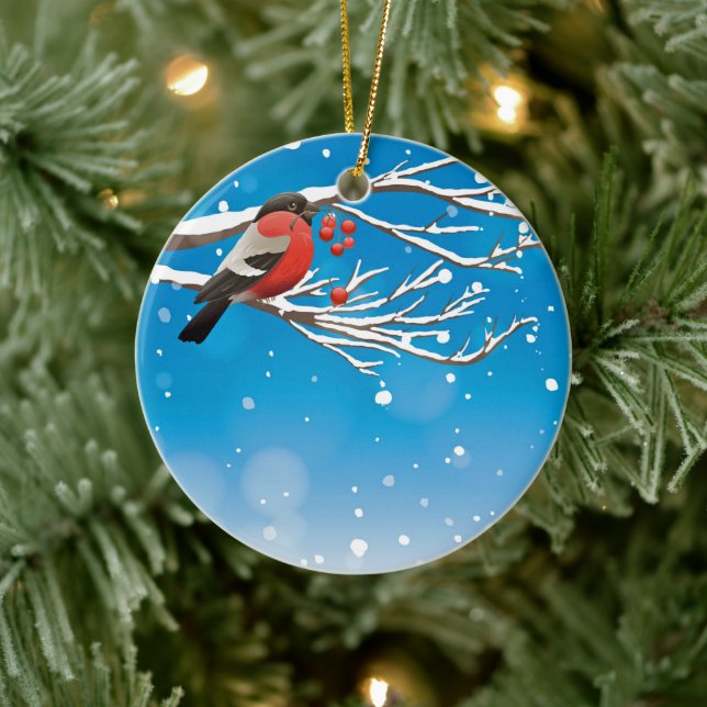 Adorno De Cerámica Bird Snow (Árbol)