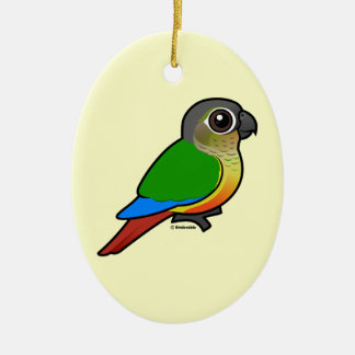Adorno De Cerámica Birdorable Amarillo-echó a un lado Conure