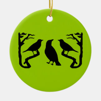 Adorno De Cerámica Birds Silhouette