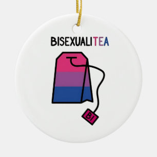 Adorno De Cerámica BisexualiTEA Bandera de Orgullo Bi Bisexual Tea
