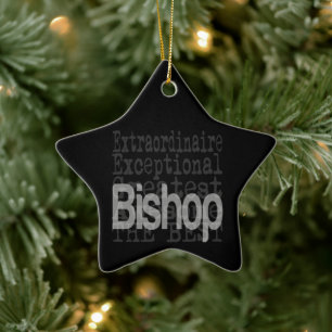 Adorno De Cerámica Bishop Extraordinaire