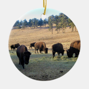 Adorno De Cerámica Bison de Colorado