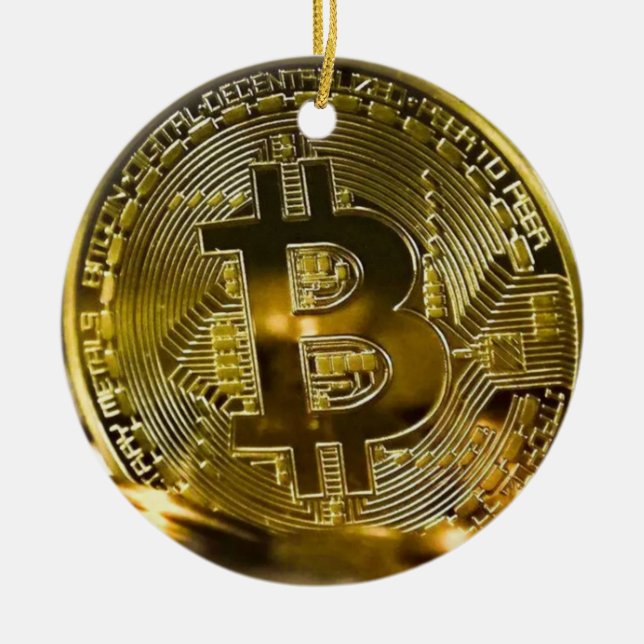 Adorno De Cerámica bitcoína (Frente)